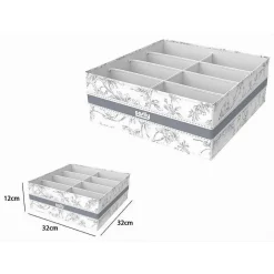 ORGANIZER PER ARMADIO 8 SCOMPARTI SCATOLA SALVASPAZIO 32X32X12CM FANTASIA 87330