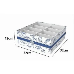 ORGANIZER PER ARMADIO 8 SCOMPARTI SCATOLA SALVASPAZIO 32X32X12CM FANTASIA 87330