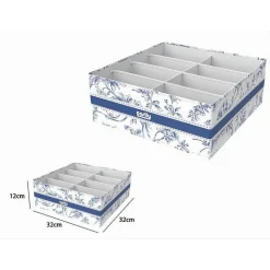 ORGANIZER PER ARMADIO 8 SCOMPARTI SCATOLA SALVASPAZIO 32X32X12CM FANTASIA 87330