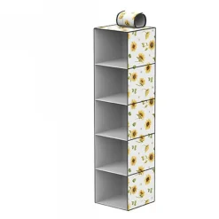 ORGANIZER PER ARMADIO 5 STRATI SCAFFALE PENSILE PORTA OGGETTI SCAFFALI 30x30x100