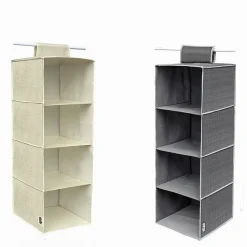 ORGANIZER PER ARMADIO CON 4 RIPIANI PORTA OGGETTI SALVASPAZIO 80X30X30 CM 69702