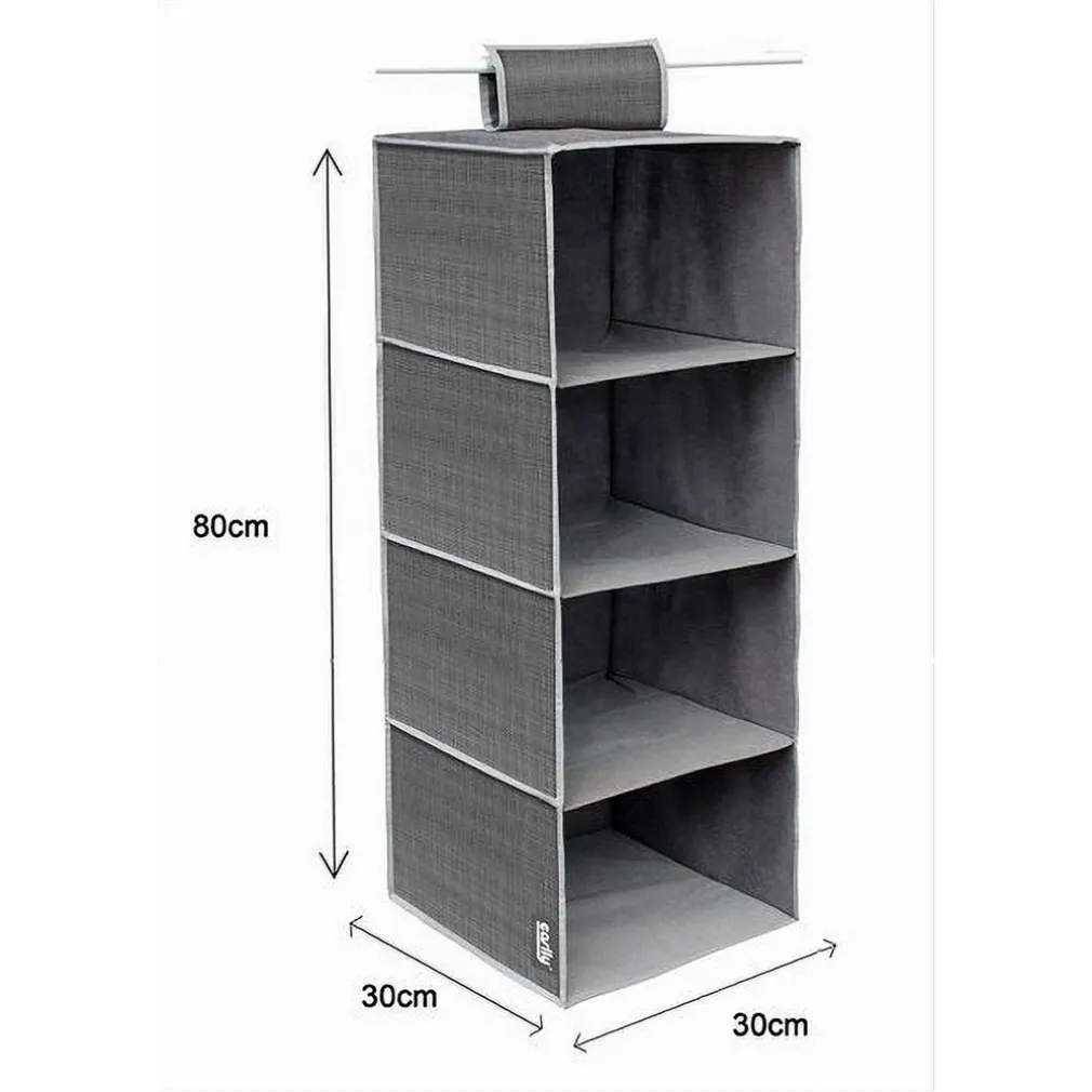 ORGANIZER PER ARMADIO CON 4 RIPIANI PORTA OGGETTI SALVASPAZIO 80X30X30 CM 69702