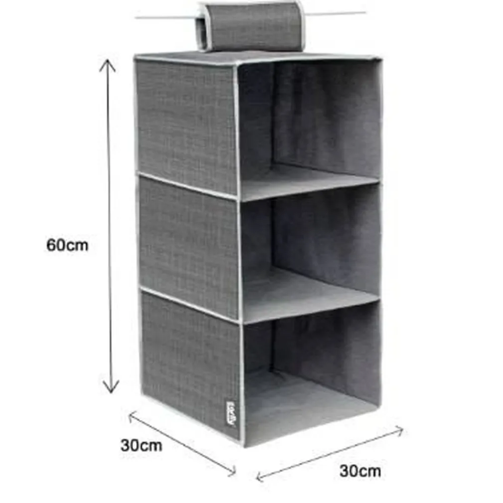 ORGANIZER PER ARMADIO IN TESSUTO CON 3 RIPIANI SCOMPARTI SALVASPAZIO 69701