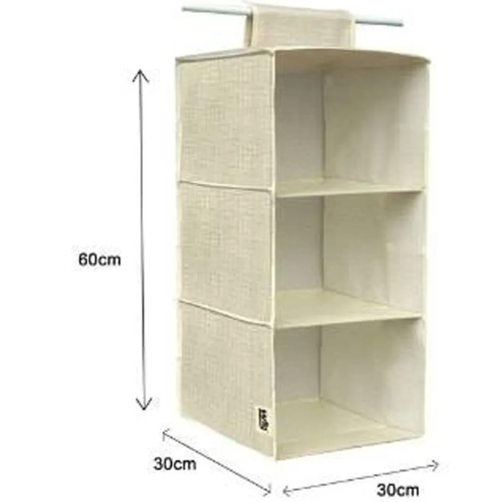 ORGANIZER PER ARMADIO IN TESSUTO CON 3 RIPIANI SCOMPARTI SALVASPAZIO 69701