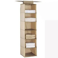 ORGANIZER PER ARMADIO PORTATUTTO A 6 RIPIANI SCOMPARTI SALVASPAZIO PIEGHEVOLE