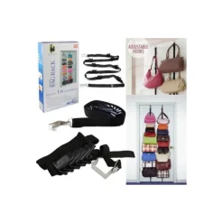 ORGANIZER PER BORSE CAPPELLI CON ELASTICO REGOLABILE PER PORTA CON 16 GANCI