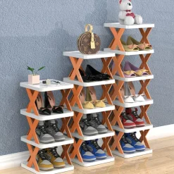 ORGANIZER PER SCARPIERA VERTICALE MONTAGGIO RAPIDO 7 LIVELLI RIPIANO PIEGHEVOLE