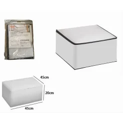 ORGANIZER PER VESTITI SCATOLE PIEGHEVOLI SALVASPAZI CONTENITORE 45X45X20CM 87419