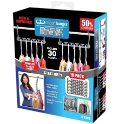 ORGANIZER SALVASPAZIO 10 PORTA STAMPELLE GRUCCE PER ARMADIO WONDER HANGER MAX