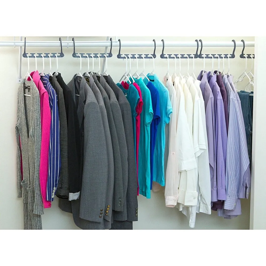 ORGANIZER SALVASPAZIO 10 PORTA STAMPELLE GRUCCE PER ARMADIO WONDER HANGER MAX