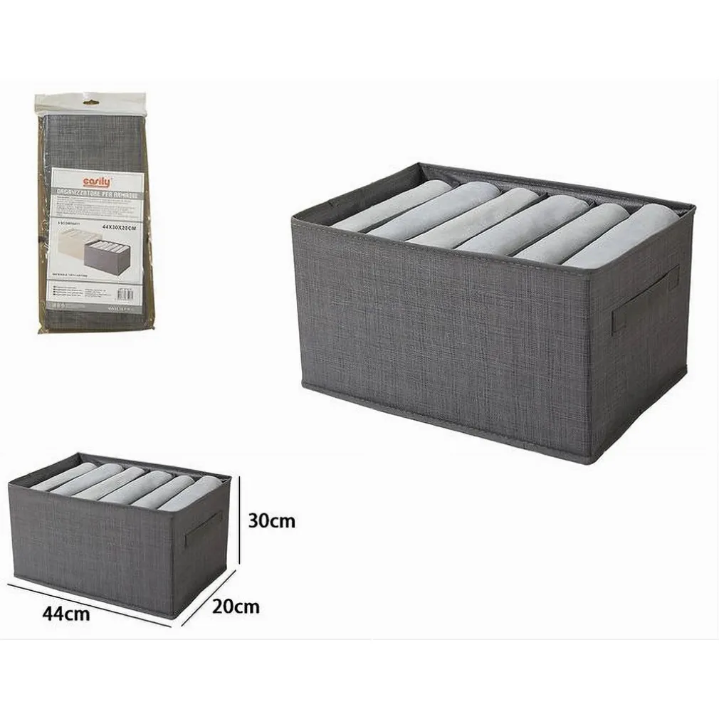 ORGANIZER SALVASPAZIO PER ARMADI SCATOLA PIEGHEVOLE 6 SCOMPARTI 44X20X30CM 87403