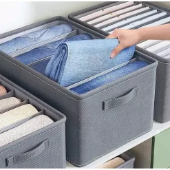 ORGANIZER SALVASPAZIO PER ARMADI SCATOLA PIEGHEVOLE 6 SCOMPARTI 44X20X30CM 87403