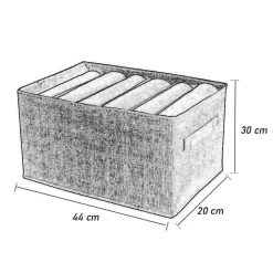 ORGANIZER SALVASPAZIO PER ARMADI SCATOLA PIEGHEVOLE 6 SCOMPARTI 44X20X30CM 87403
