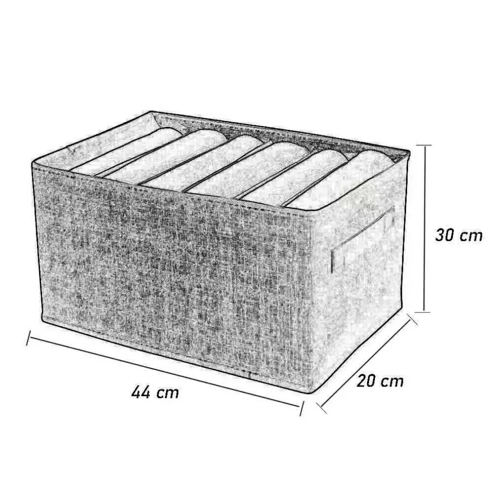 ORGANIZER SALVASPAZIO PER ARMADI SCATOLA PIEGHEVOLE 6 SCOMPARTI 44X20X30CM 87403