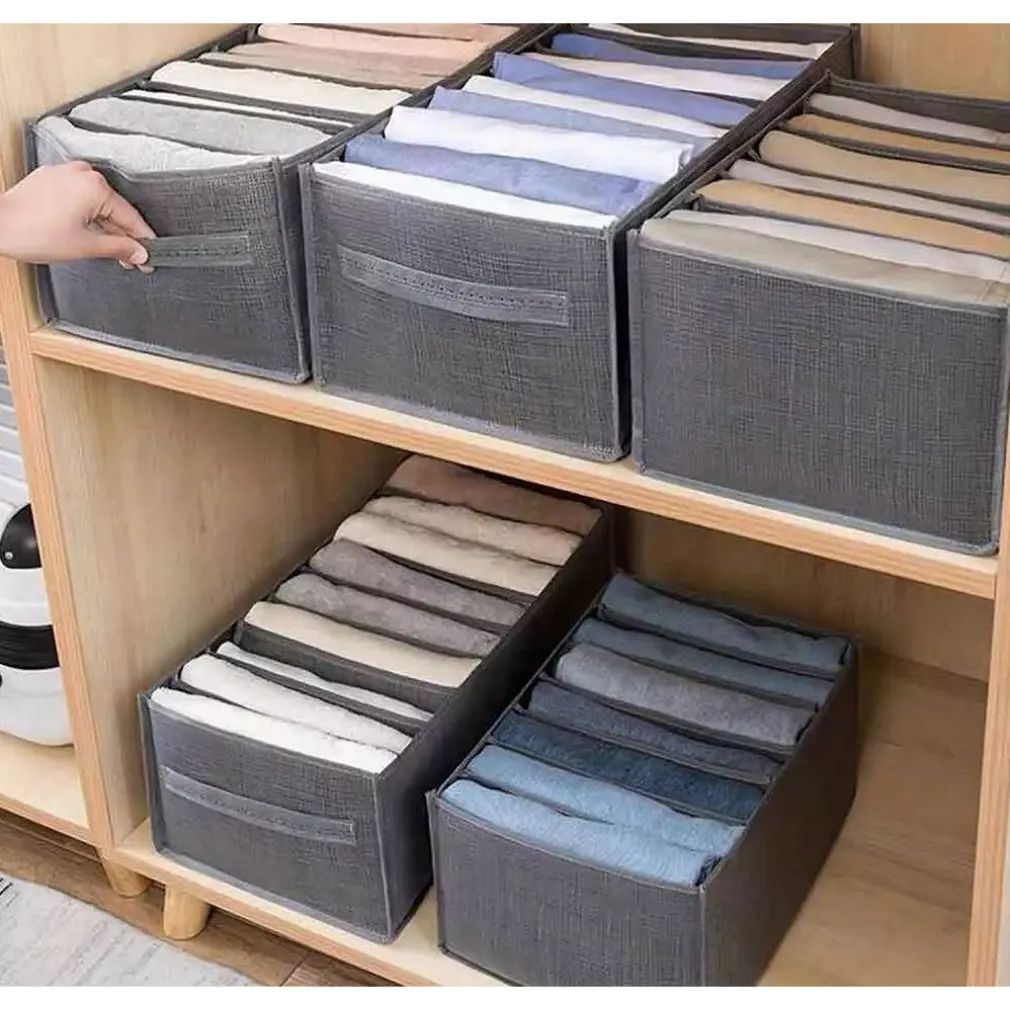 ORGANIZER SALVASPAZIO PER ARMADI SCATOLA PIEGHEVOLE 6 SCOMPARTI 36X20X25CM 87401