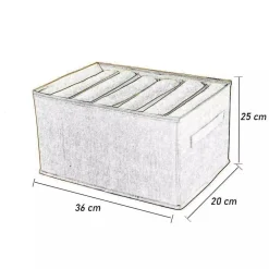 ORGANIZER SALVASPAZIO PER ARMADI SCATOLA PIEGHEVOLE 6 SCOMPARTI 36X20X25CM 87401