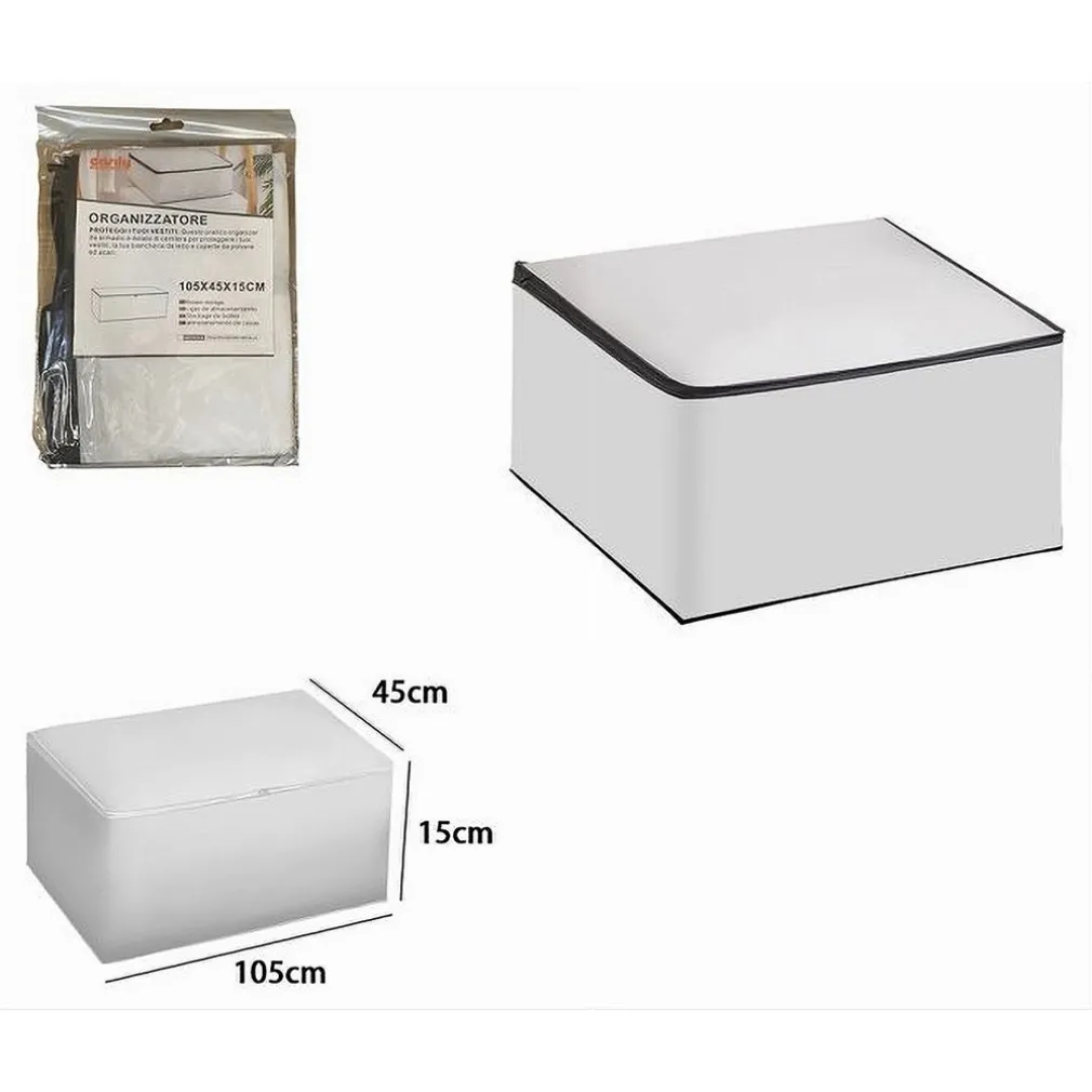 ORGANIZER VESTITI SCATOLE PIEGHEVOLI SALVASPAZIO CONTENITORE 105X45X15 CM 87422