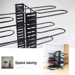 ORGANIZZATORE ESTENSIBILE REGOLABILE PER PENTOLE PADELLE A 8 LIVELLI ORGANIZER CUCINA