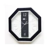 OROLOGIO ANALOGICO PARETE 28 CM QUADRANTE OTTAGONALE NERO TRASPARENTE PLASTICA