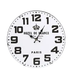 OROLOGIO DA PARETE IN LEGNO ROTONDO VINTAGE RETRO' ANALOGICO CASA CUCINA 218694