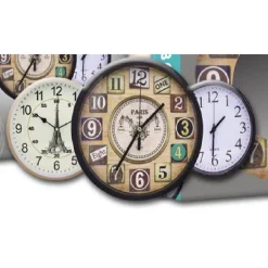 OROLOGIO DA PARETE MURO DA 35 CM CASA CUCINA UFFICIO MODELLI ASSORTITI TX-9144