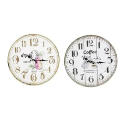 OROLOGIO DA PARETE MURO IN LEGNO ANALOGICO DECORATO CUCINA STANZA CASA 218691