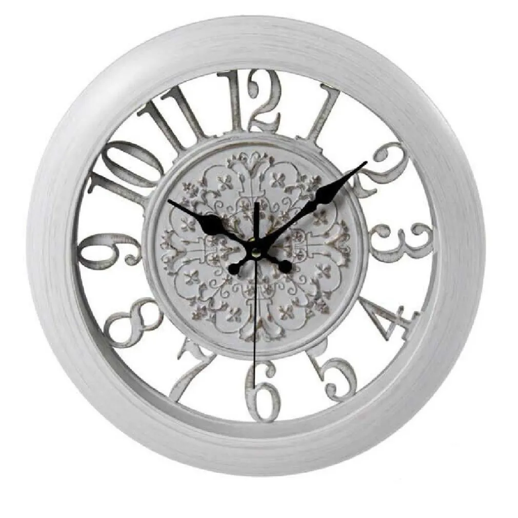 OROLOGIO DA PARETE MURO TONDO SILENZIOSO 31 X 4 CM VINTAGE SHABBY CHIC 798078