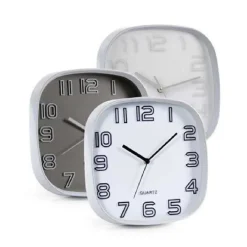 OROLOGIO DA PARETE QUADRATO 30X6 CM ELEGANTE SILENZIOSO COLORI ASSORTITI 684104