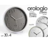 OROLOGIO DA PARETE TONDO 30X4 CM MOVIMENTO SILENZIOSO ELEGANTE ASSORTITI 684111