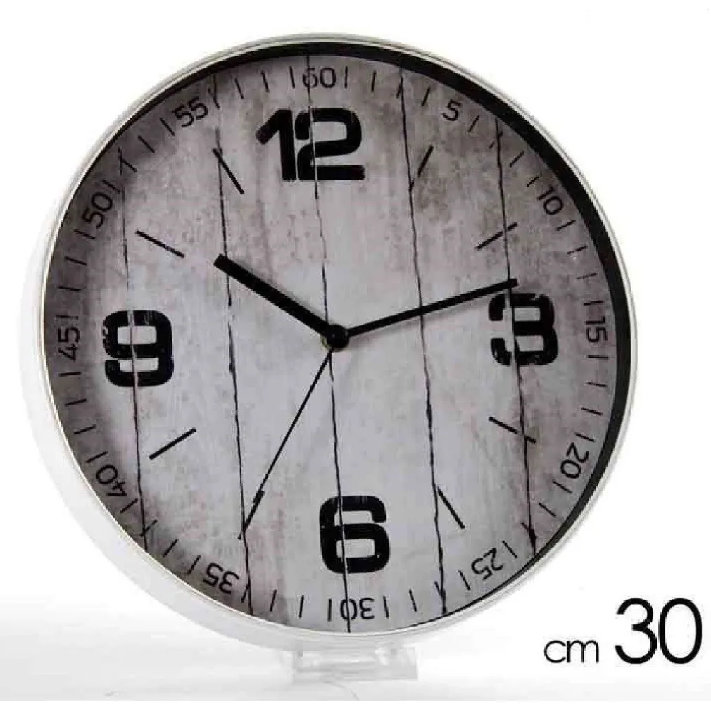 OROLOGIO DA PARETE TONDO MOVIMENTO SILENZIOSO 30X4CM PLASTICA VARI COLORI 738869