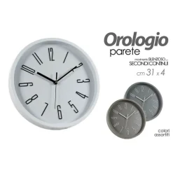 OROLOGIO DA PARETE TONDO 31X4CM CLASSICO VARI COLORI MOVIMENTO SILENZIOSO 774645