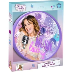 OROLOGIO DA PARETE VIOLETTA DISNEY PER STANZETTA BAMBINE IDEA REGALO ROSA VIOLA