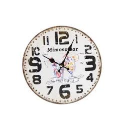 OROLOGIO IN LEGNO DA PARETE ANALOGICO VINTAGE DRINK COCKTAIL CUCINA CASA 218700