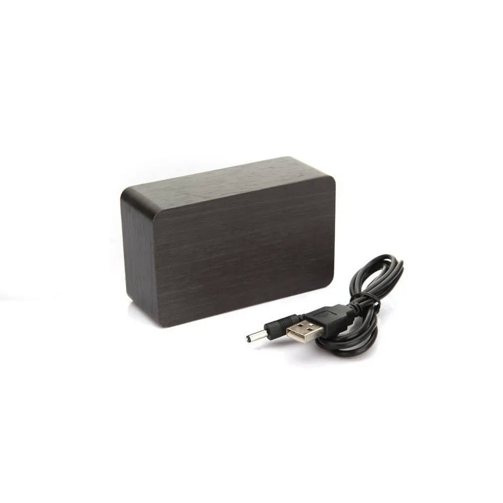 Orologio Moderno effetto legno Wooden USB/AAA Light LED Digital Alarm Clock