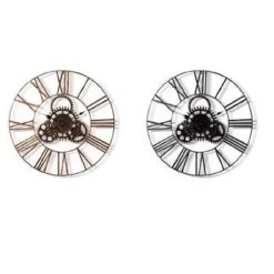 OROLOGIO PARETE IN FERRO 80 CM STILE VINTAGE INDUSTRIALE INGRANAGGI CASA 545694