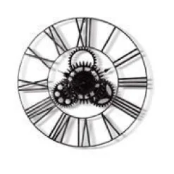 OROLOGIO PARETE IN FERRO 80 CM STILE VINTAGE INDUSTRIALE INGRANAGGI CASA 545694