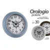 OROLOGIO PARETE TONDO IN PLASTICA 30 CM VARI COLORI ASSORTITI SHABBY CHIC 774652