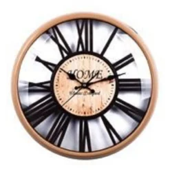 OROLOGIO PARETE TONDO IN PLASTICA 41CM VINTAGE RETRO 2 MODELLI ASSORTITI 5661110