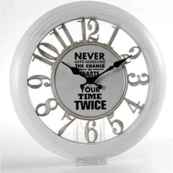 OROLOGIO PARETE TONDO SILENZIOSO 31X4 CM IN PLASTICA VINTAGE VARI COLORI 738821