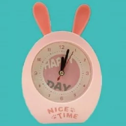 OROLOGIO SVEGLIA ANALOGICA A FORMA DI CONIGLIETTO DA TAVOLO PER BAMBINI TX-9124