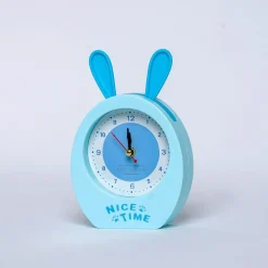 OROLOGIO SVEGLIA ANALOGICA A FORMA DI CONIGLIETTO DA TAVOLO PER BAMBINI TX-9124