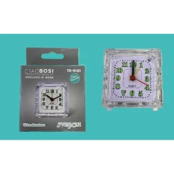 OROLOGIO SVEGLIA ANALOGICA LUCE NOTTURNA TX-9121 ALLARME TAVOLO CAMERA SILENZIOSA