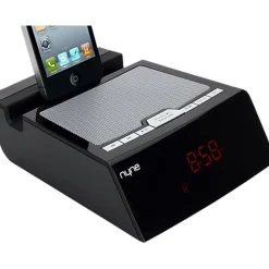 OROLOGIO SVEGLIA PER IPHONE/IPOD DOCKING STATION LETTORE AUDIO MP3 AUX RADIO