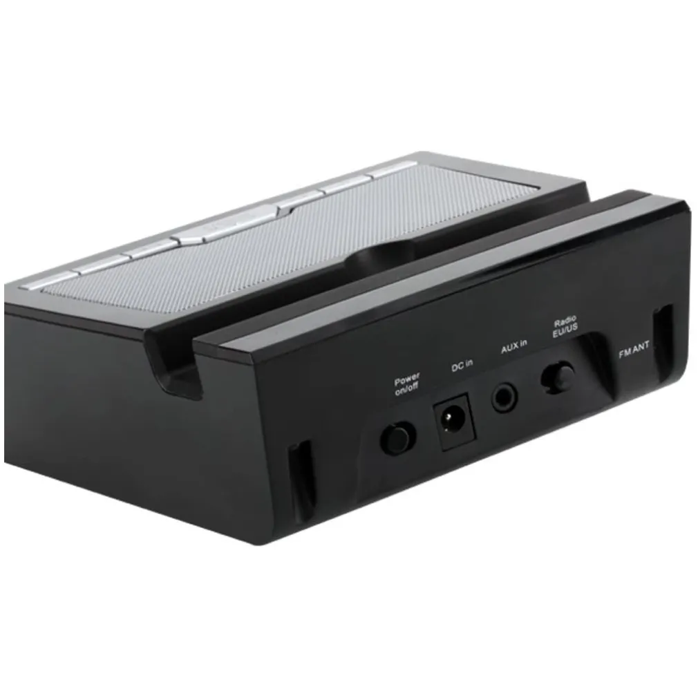 OROLOGIO SVEGLIA PER IPHONE/IPOD DOCKING STATION LETTORE AUDIO MP3 AUX RADIO