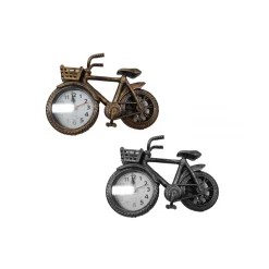OROLOGIO SVEGLIA TAVOLO FORMA BICICLETTA BIKE CESTINO ANALOGICA ALLARME CASA