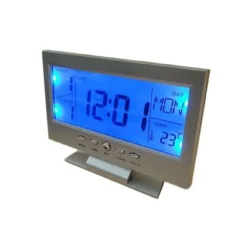 OROLOGIO SVEGLIA TEMPERATURA CALENDARIO DA TAVOLO LCD ALLARME SONORO ILLUMINATO