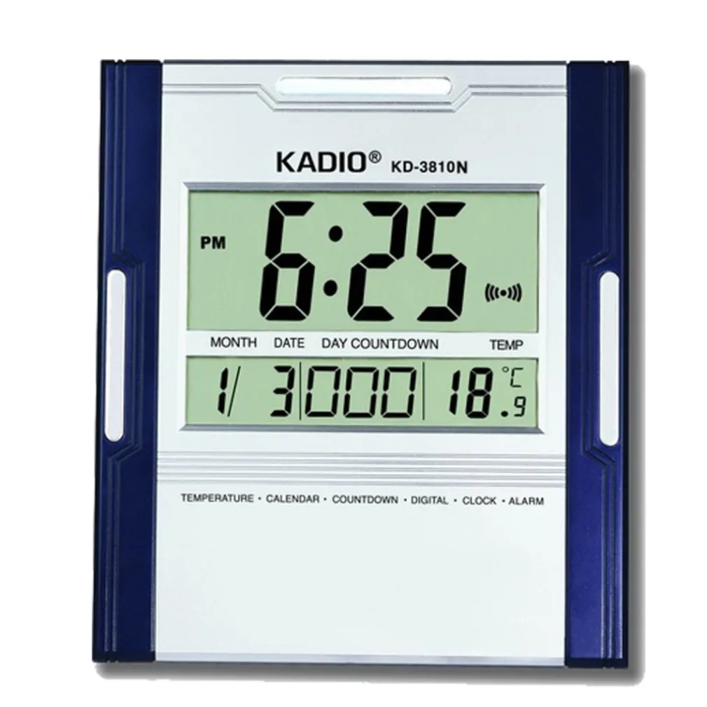 OROLOGIO SVEGLIA TERMOMETRO DATARIO DA PER PARETE TAVOLO DISPLAY LCD KD-3810N