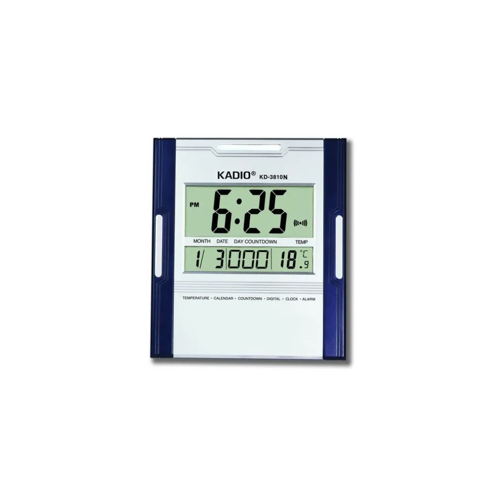 OROLOGIO SVEGLIA TERMOMETRO DATARIO DA PER PARETE TAVOLO DISPLAY LCD KD-3810N