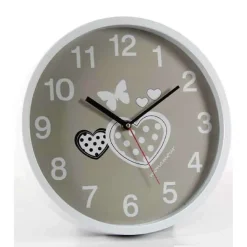 OROLOGIO 31X5 CM PARETE CUORI FARFALLE CLASSICO MODERNO TONDO SILENZIOSO 681288