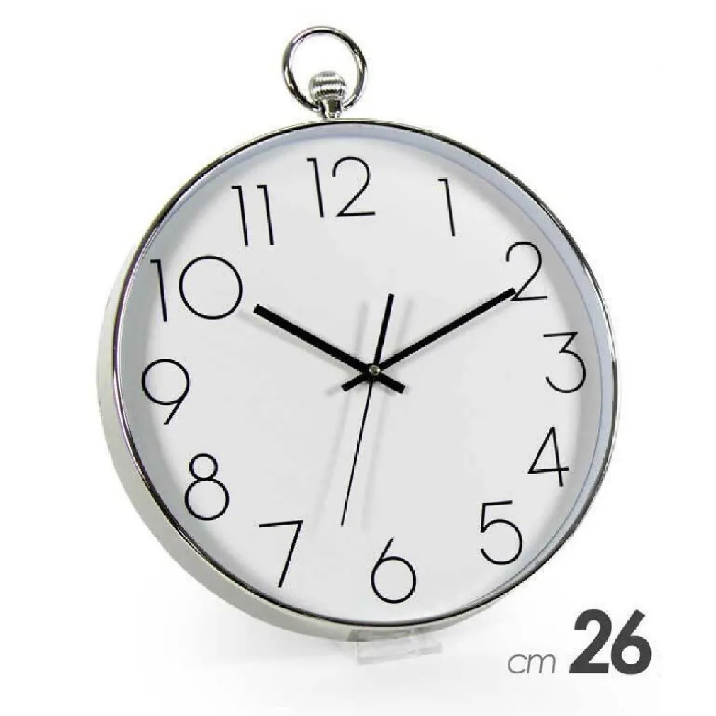 OROLOGIO 26X4CM PARETE MOVIMENTO SILENZIOSO COLORI ASS. TONDO IN PLASTICA 798061